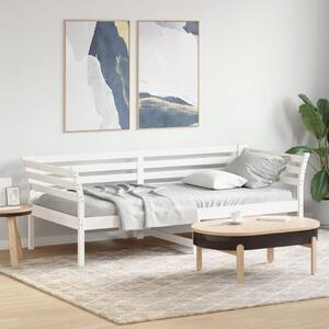 Dnevni krevet bez madraca bijeli 100x200 cm od masivne borovine - Bijela / 100 x 200 cm