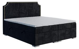 Zondo.hr Bračni krevet Boxspring 140 cm Lupin (crna) (s madracem i prostorom za odlaganje). Akcija -20%. 1043410