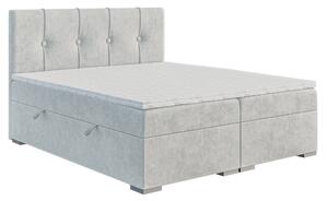 Zondo Bračni krevet Boxspring 160 cm Ruffy (svijetlo siva) (s madracem i prostorom za odlaganje). 1043447