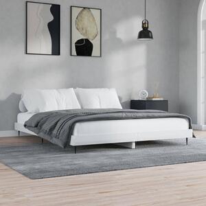 Okvir kreveta visoki sjaj bijeli 120x200 cm konstruirano drvo - Bijela / 120 x 200 cm