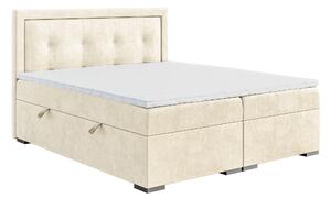 Zondo Bračni krevet Boxspring 160 cm Veronica (krem) (s madracem i prostorom za odlaganje). 1043455