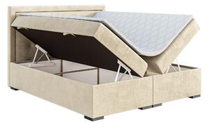 Zondo Bračni krevet Boxspring 140 cm Veronica (krem) (s madracem i prostorom za odlaganje). 1043454