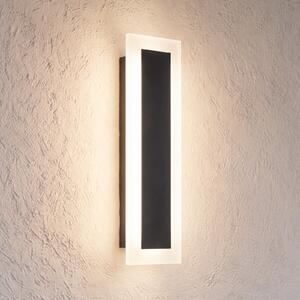 Milagro Lighting Wow LED vanjska zidna svjetiljka, crno/bijela, metalna, IP54, CCT, Crno, Metal