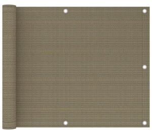 Balkonski zastor smeđe-sivi 75 x 500 cm HDPE - Tupe / 75 x 500 cm