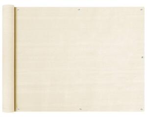 Balkonski zastor krem 90 x 300 cm HDPE - Krema / 90 x 300 cm