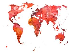 Tapeta kontinenti u crvenim bojama