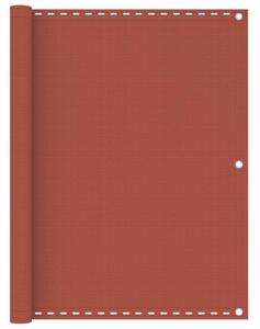 Balkonski zastor boja cigle 120 x 300 cm HDPE - Smeđa / 120 x 300 cm