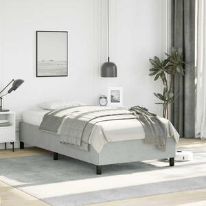 Okvir kreveta bez madraca svijetlosivi 100x203 cm Twin XL baršunasti - Siva / 100 x 203 cm