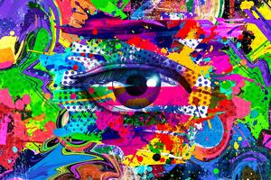 Tapeta ljudsko oko u pop-art stilu