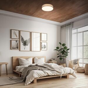 Briloner LED stropna svjetiljka Duck, taupe, Ø 38 cm, tkanina, 3000K, Bež, Dnevni boravak/blagovaonica, Tkanina / tekstil