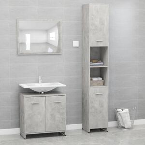 VidaXL 3-dijelni set kupaonskog namještaja od iverice siva boja betona