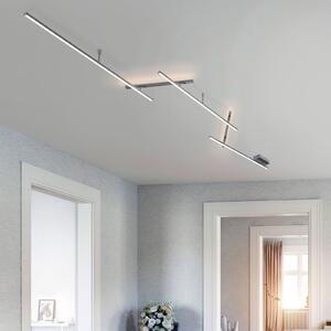 Trio Lighting Okretna LED stropna svjetiljka Indira, nikal s prigušivačem, prigušiva, Sivo, Dnevni boravak/blagovaonica, Metal