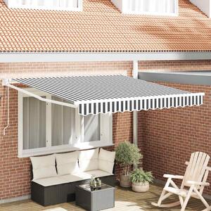 Uvlačiva tenda antracit i bijela 3x2,5 m tkanina i aluminij - Antracitno siva / 3 x 2.5 m