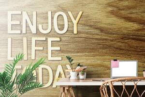 Tapeta s citatom - Enjoy life today