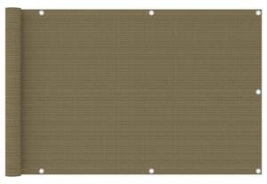 Balkonski zastor smeđe-sivi 90 x 400 cm HDPE - Tupe / 90 x 400 cm
