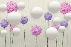 Samoljepljiva tapeta zanimljivi apstraktni cvjetovi