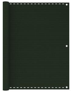 Balkonski zastor tamnozeleni 120 x 400 cm HDPE - Zelena / 120 x 400 cm