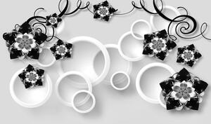 Tapeta apstraktni nakit u crno-bijelom