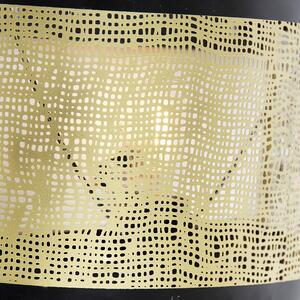 Vintage zidna lampa crna s mesingom 30x25 cm - Kayleigh