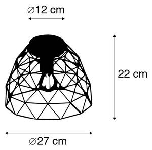 Moderna stropna svjetiljka crna 27 cm - Jaap