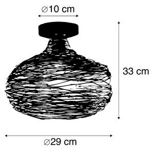 Dizajn stropna svjetiljka crna - Sarella