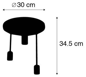 Pametna stropna svjetiljka crna uklj. 3 WiFi G95 - Facil