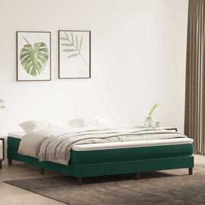 Krevet s boxspring oprugama bez madraca tamnozeleni 180x220 cm baršun - Zelena / 180 x 220 cm