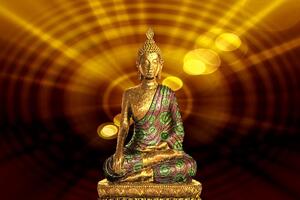 Tapeta kip Buddhe s apstraktnom pozadinom
