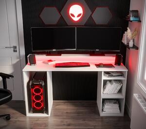 Zondo.hr Gaming PC stol Garrick 1 (biely) (s LED RGB rasvjetom). Akcija -20%. 1064133