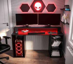 Zondo.hr Gaming PC stol Garrick 1 (crna) (s LED RGB rasvjetom). Akcija -18%. 1064134