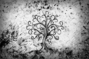 Tapeta crno-bijeli simbol drva života