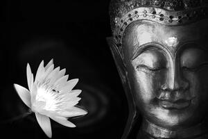 Samoljepljiva tapeta božanstveni crno-bijeli Buddha