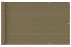 Balkonski zastor smeđe-sivi 120 x 400 cm HDPE - Tupe / 120 x 400 cm