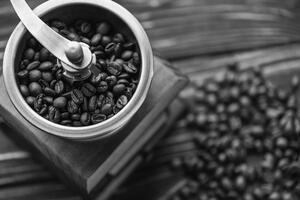 Fototapeta crno-bijeli vintage mlinac za kavu