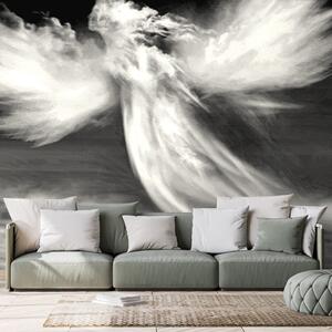 Tapeta crno-bijeli anđeo u oblacima