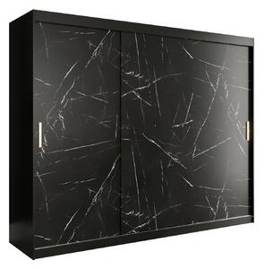 Zondo.hr Ormar za garderobu 250 cm Marbelo T (crna mat + crni mramor). Akcija -20%. 1064553