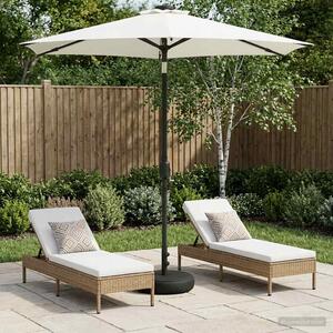Suncobran za vrt s LED svjetlima i postoljem 230 x 230 cm - Krem / 230 x 230 cm