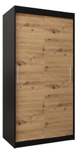 Zondo.hr Ormar za garderobu 100 cm Toki (crna mat + hrast artisan). Akcija -19%. 1064795
