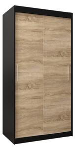 Zondo.hr Ormar za garderobu 100 cm Toki (crna mat + hrast sonoma). Akcija -19%. 1064796