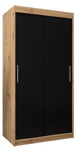 Zondo.hr Ormar za garderobu 100 cm Toki (hrast artisan + crna mat). Akcija -19%. 1064798