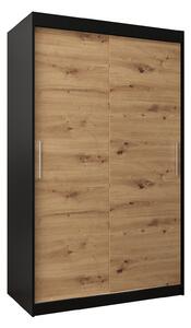 Zondo.hr Ormar za garderobu 120 cm Toki (crna mat + hrast artisan). Akcija -17%. 1064809