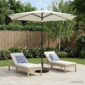 Suncobran za vrt s LED svjetlima i postoljem 270 x 270 cm - Krem / 270 x 270 cm