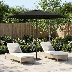 Vrtni suncobran 300 x 300 cm Poliester Pravokutni Antracit - Antracit / 300 x 300 cm