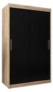 Zondo.hr Ormar za garderobu 120 cm Toki (hrast sonoma + crna mat). Akcija -17%. 1064815