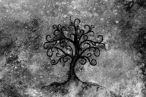 Tapeta crno-bijelo drvo života