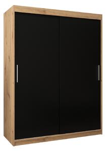Zondo.hr Ormar za garderobu 150 cm Toki (hrast artisan + crna mat). Akcija -16%. 1064826