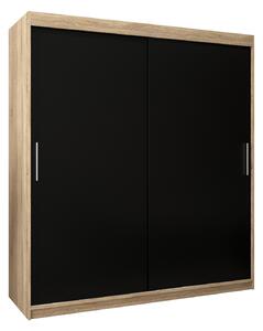 Zondo.hr Ormar za garderobu 180 cm Toki (hrast sonoma + crna mat). Akcija -17%. 1064843