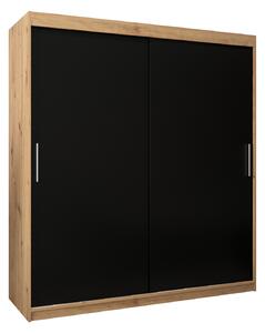Zondo.hr Ormar za garderobu 180 cm Toki (hrast artisan + crna mat). Akcija -17%. 1064840