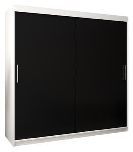 Zondo.hr Ormar za garderobu 200 cm Toki (bijela mat + crna mat). Akcija -21%. 1064846