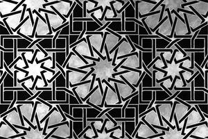 Tapeta orijentalni mozaik u crno-bijelom